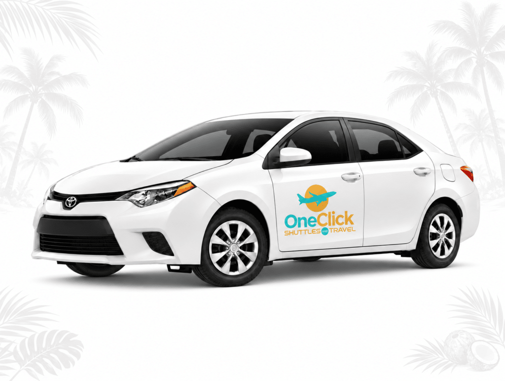 Sedán de One Click Shuttles para traslados en Punta Cana