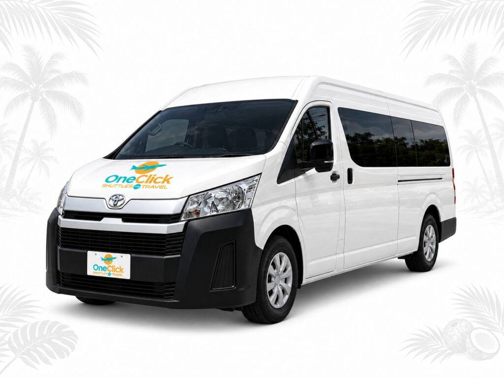 Minibús de One Click Shuttles para traslados en Punta Cana